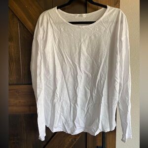 Shop Talulah: White. Cotton slub long sleeve tee.